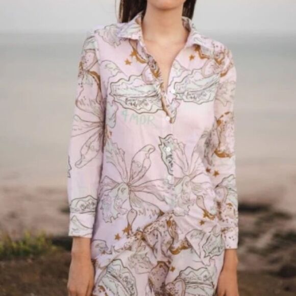 Las Surenas x Tuckernuck Amor Green tunic dress size small - Picture 5 of 17